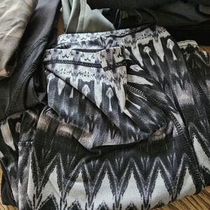 10 Pair Gray and Black Leggings...XL & XXL, Old NAVY and Various Others